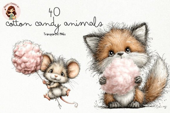 Download Fuzzy Cotton Candy Animals PNG Clipart - Premium Resources